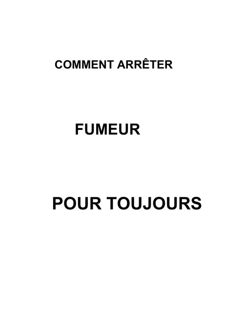 Arrêtez de fumer