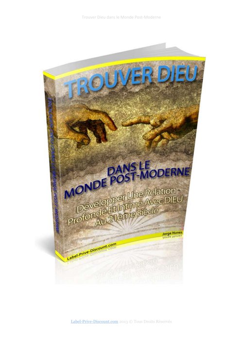 Trouver Dieu Dans Le Monde Post