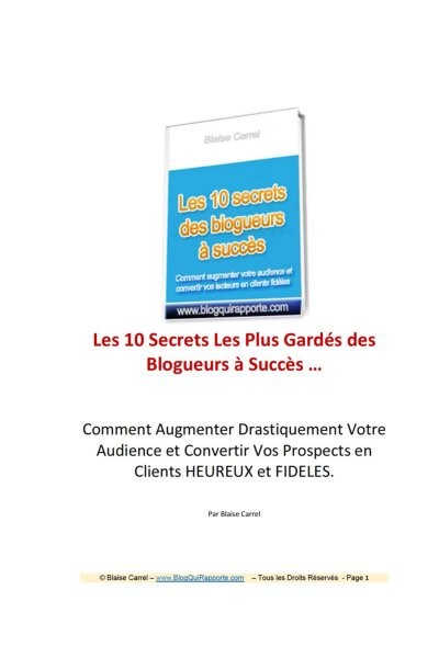 10SecretsDesBlogueursAsucces