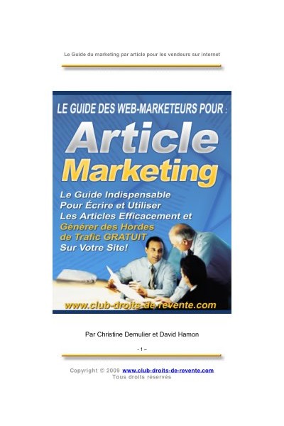 Article Marketing Guide
