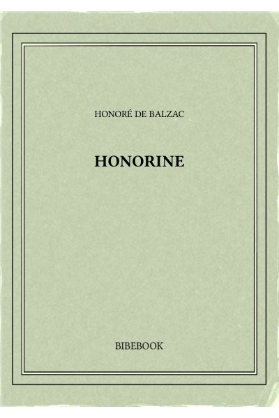 Balzac Honore De Honorine
