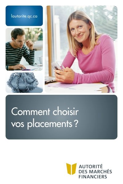 Comment choisir vos placements Autorite des marches financiers