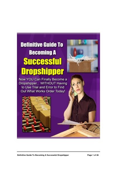 Definitive Guide To Becoming A Successful Dropshipper