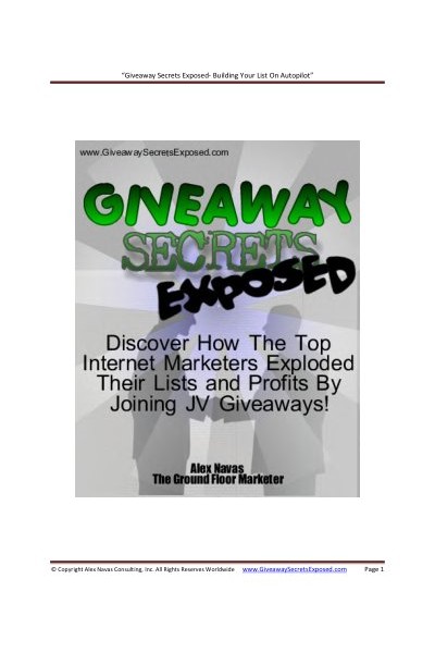 Giveaway Secrets Exposed
