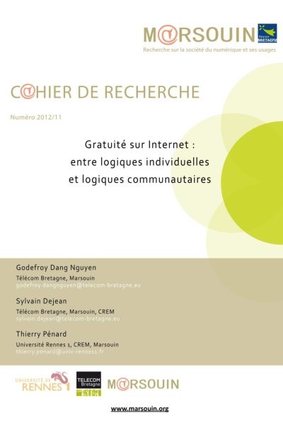 Gratuite sur Internet Entre logiques individuelles et logiques communautaires