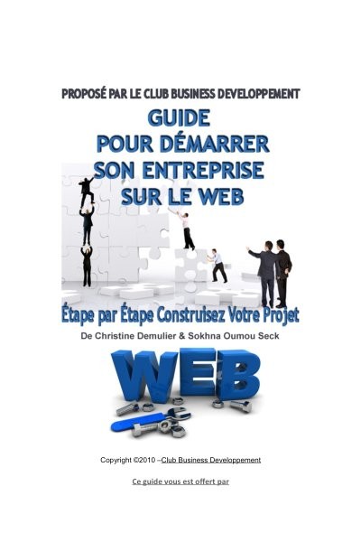 Guide pour demarrer son entreprise sur le Web