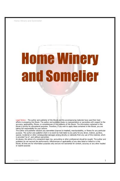 Home Winery Sommelier