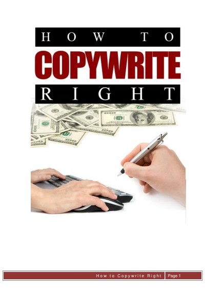 How to Copywrite Right