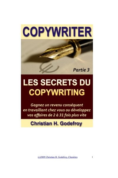 Les secrets du Copywriting Partie 3