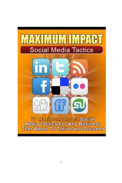 MaximumImpactSocialMediaTactics