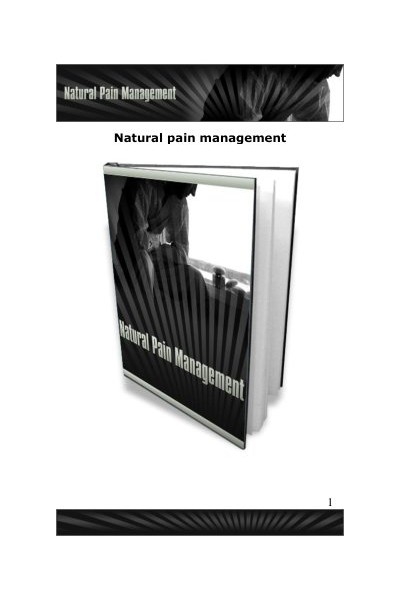 Natural pain management format