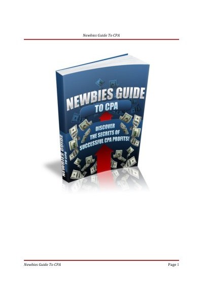 Newbies Guide To CPA