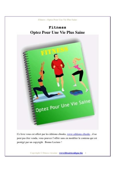 Optez pour une vie saine