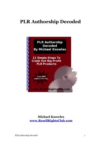 PLR Authorship Decoded