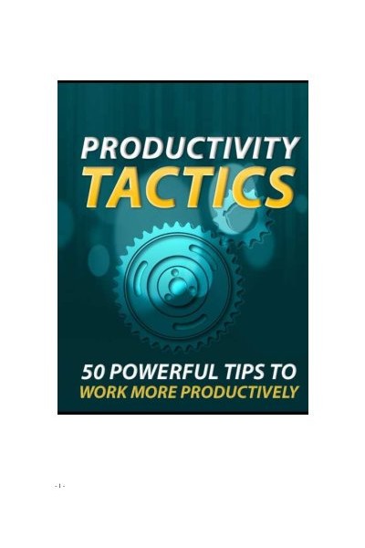 Productivity Tactics