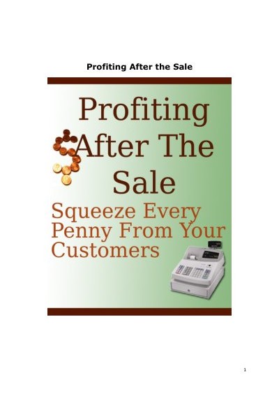 Profiting after the sale