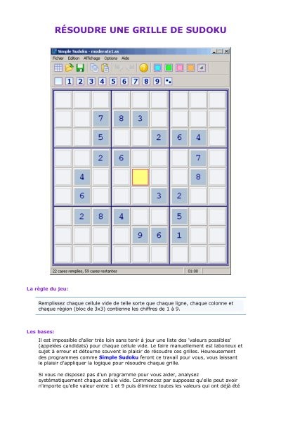RΓÇÜsoudre une grille de Sudoku