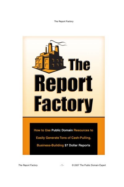 Report factory