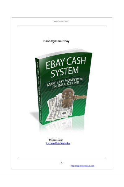 Systa ême de profits sur Ebay
