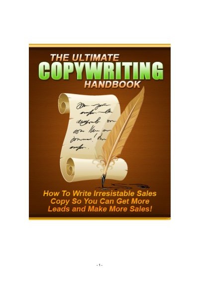 The Ultimate Copywriting Handbook