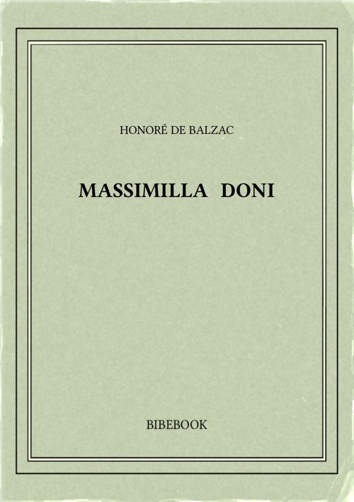 Balzac Honore De Massimilla Doni