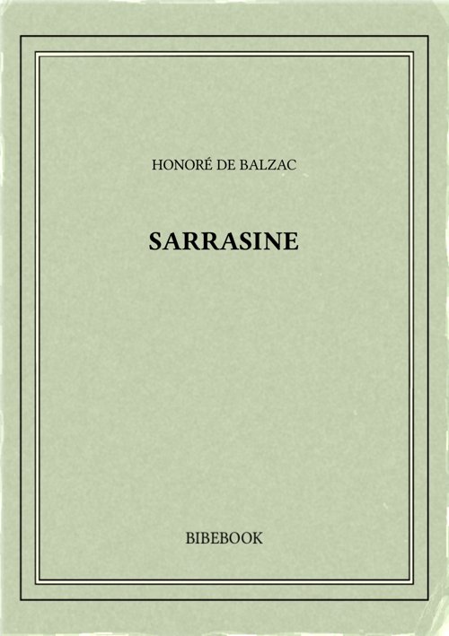 Balzac Honore De Sarrasine